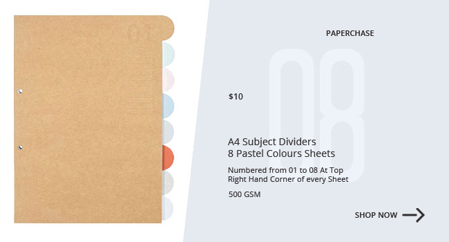 A4 Dividers