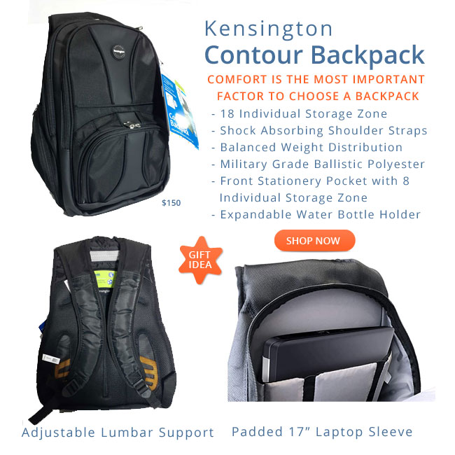 Black Leather Laptop Backpack