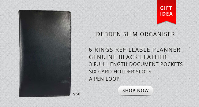 Slim Leather Personal Organiser