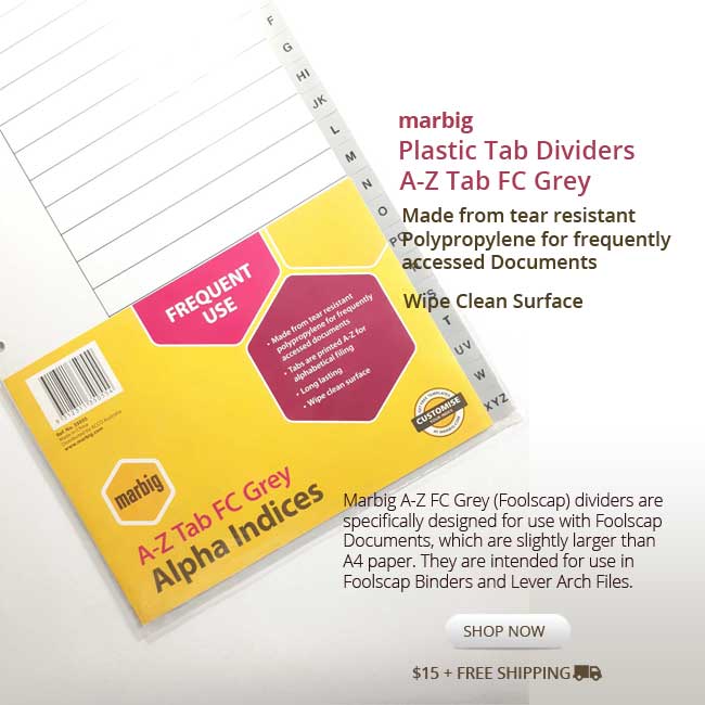 Foolscap A-Z Dividers