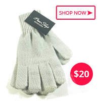 Gray Knitted Gloves