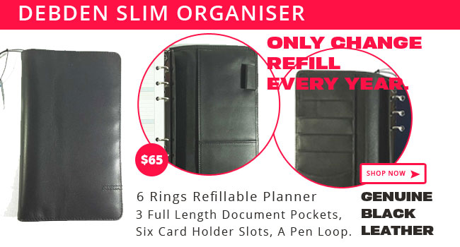 Black Leather Planner