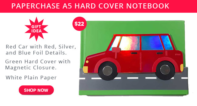 Paperchase Red Car Notebook