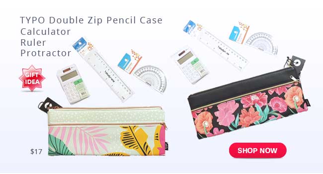 Double Zipper Pencil Case